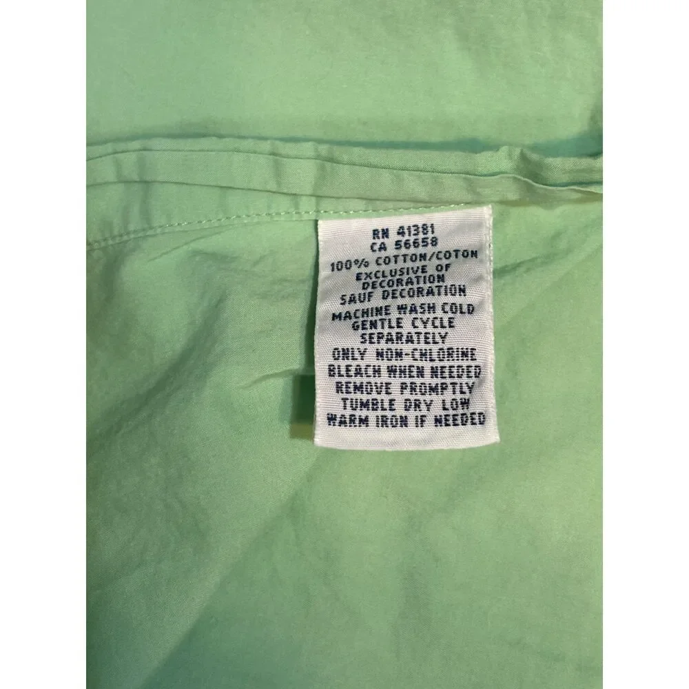 Ralph Lauren Men’s XL Lime Green Short Sleeve Button Down Purple Pony Preppy